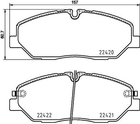 Mintex Brake Pads Full Set Of 4 Front MDB3931 - image 3