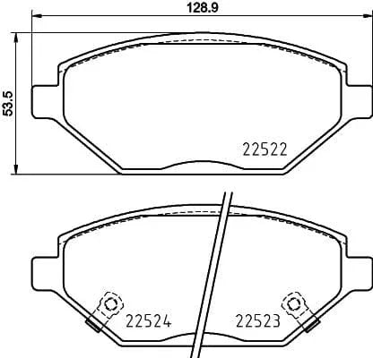Mintex Brake Pads Full Set Of 4 Front MDB3937 - image 3