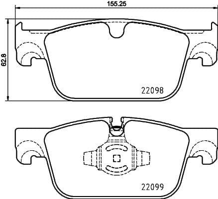 Mintex Brake Pads Full Set Of 4 Front MDB3938 - image 3