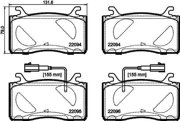 Mintex Brake Pads Full Set Of 4 Front MDB3984 - image 3