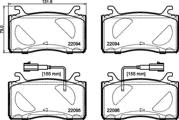 Mintex Brake Pads Full Set Of 4 Front MDB3984 - image 4