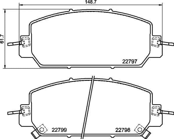 Mintex Brake Pads Full Set Of 4 Front MDB4054 - image 4
