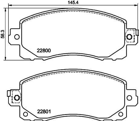 Mintex Brake Pads Full Set Of 4 Front MDB4056MX - image 3