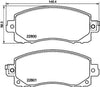 Mintex Brake Pads Full Set Of 4 Front MDB4056MX thumbnail