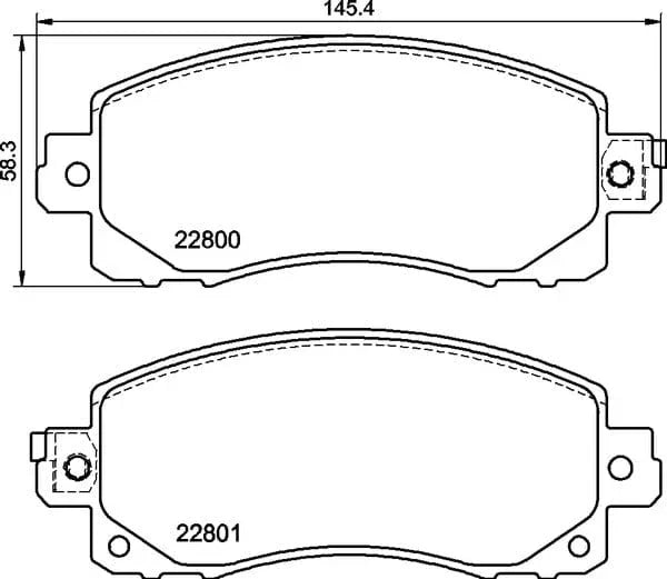 Mintex Brake Pads Full Set Of 4 Front MDB4056MX - image 4