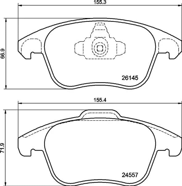 Mintex Brake Pads Full Set Of 4 Front MDB4201 - image 3