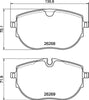 Mintex Brake Pads Full Set Of 4 Front MDB4283 thumbnail