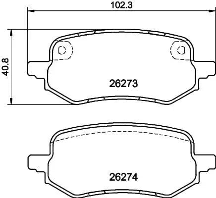 Mintex Brake Pads Set Brake Pads Full Set Of 4 Rear MDB4286MX - image 3