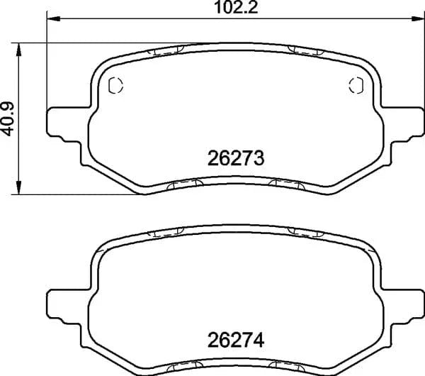 Mintex Brake Pads Set Brake Pads Full Set Of 4 Rear MDB4286MX - image 4