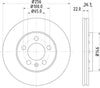 Mintex Brake Discs Front Vented Set Of 2 MDC1019C 256mm thumbnail