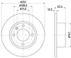 Mintex Brake Discs Rear Solid Set Of 2 MDC1033 251mm thumbnail