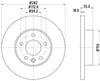 Mintex Brake Discs Front Solid Set Of 2 MDC1046 282mm thumbnail