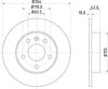 Mintex Brake Discs Rear Solid Set Of 2 MDC1052C 264mm thumbnail