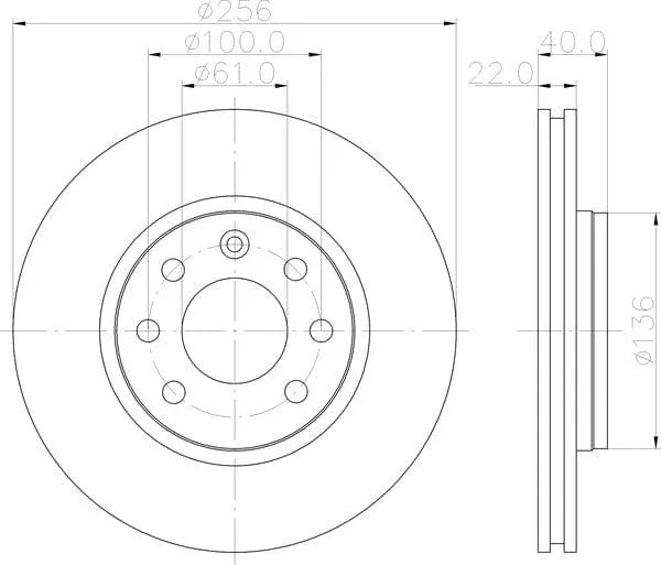 Mintex Brake Discs Front Vented Set Of 2 MDC1060 256mm - image 4