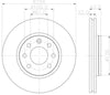Mintex Brake Discs Front Vented Set Of 2 MDC1060 256mm thumbnail