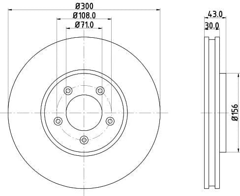 Mintex Brake Discs Front Vented Set Of 2 MDC1066 300mm - image 3