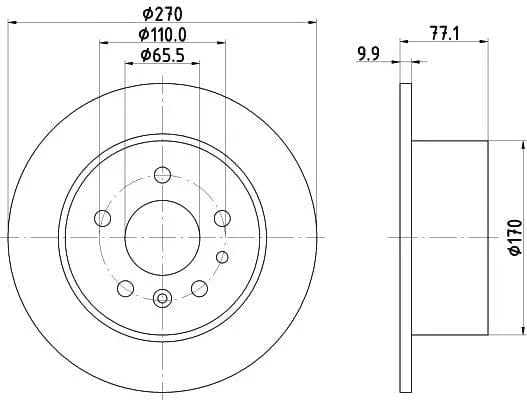 Mintex Brake Discs Rear Solid Set Of 2 MDC1069 270mm - image 3