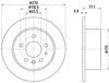 Mintex Brake Discs Rear Solid Set Of 2 MDC1069 270mm thumbnail