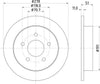 Mintex Brake Discs Rear Solid Set Of 2 MDC1070 278mm thumbnail