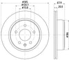 Mintex Brake Discs Rear Vented Set Of 2 MDC1073 305mm thumbnail