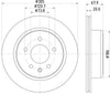 Mintex Brake Discs Rear Vented Set Of 2 MDC1073 305mm thumbnail