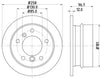 Mintex Brake Discs Rear Solid Set Of 2 MDC1074 258mm thumbnail