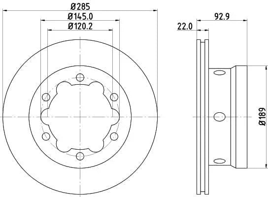 Mintex Brake Discs Rear Vented Set Of 2 MDC1079 285mm - image 3
