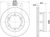 Mintex Brake Discs Rear Vented Set Of 2 MDC1079 285mm thumbnail