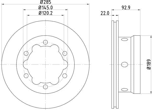 Mintex Brake Discs Rear Vented Set Of 2 MDC1079 285mm - image 4
