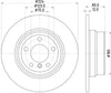 Mintex Brake Discs Rear Solid Set Of 2 MDC1130 324mm thumbnail