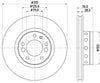 Mintex Brake Discs Front Vented Set Of 2 MDC1212 315mm thumbnail