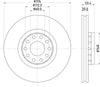 Mintex Brake Discs Front Vented Set Of 2 MDC1242 314mm thumbnail