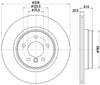 Mintex Brake Discs Rear Vented Set Of 2 MDC1259 328mm thumbnail
