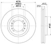 Mintex Brake Discs Front Vented Set Of 2 MDC1294 276mm thumbnail