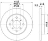 Mintex Brake Discs Rear Solid Set Of 2 MDC1297 240mm thumbnail