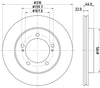Mintex Brake Discs Front Vented Set Of 2 MDC1301 310mm thumbnail