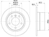 Mintex Brake Discs Rear Solid Set Of 2 MDC1327 272mm thumbnail