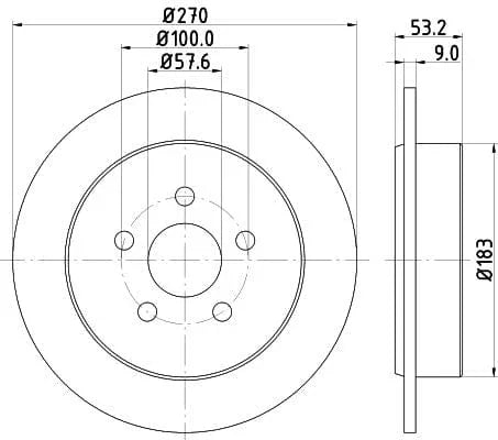 Mintex Brake Discs Rear Solid Set Of 2 MDC1330 270mm - image 3