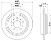 Mintex Brake Discs Rear Solid Set Of 2 MDC1352 283mm thumbnail