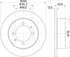 Mintex Brake Discs Rear Solid Set Of 2 MDC1369 260mm thumbnail