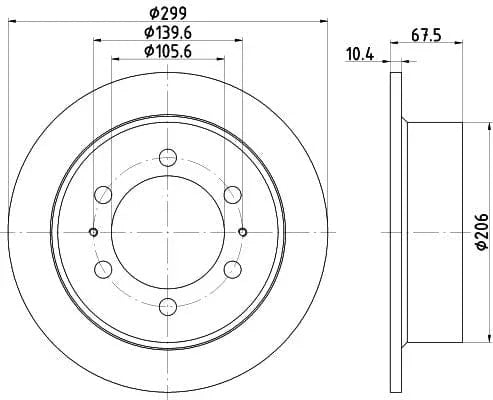 Mintex Brake Discs Rear Solid Set Of 2 MDC1371 299mm - image 3