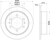 Mintex Brake Discs Rear Solid Set Of 2 MDC1371 299mm thumbnail