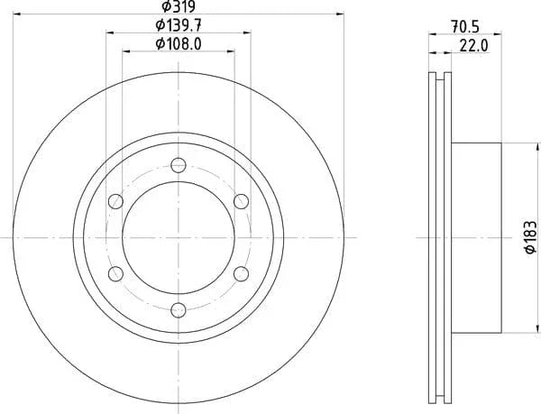 Mintex Brake Discs Front Vented Set Of 2 MDC1375 319mm - image 4