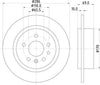 Mintex Brake Discs Rear Solid Set Of 2 MDC1380 286mm thumbnail