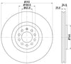 Mintex Brake Discs Front Vented Set Of 2 MDC1381 312mm thumbnail