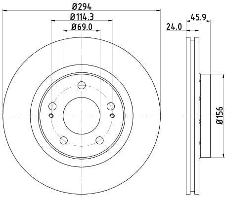 Mintex Brake Discs Front Vented Set Of 2 MDC1385 294mm - image 3