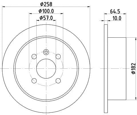 Mintex Brake Discs Rear Solid Set Of 2 MDC1389 258mm - image 3