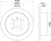 Mintex Brake Discs Rear Solid Set Of 2 MDC1389 258mm thumbnail