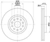 Mintex Brake Discs Front Vented Set Of 2 MDC1393 310mm thumbnail