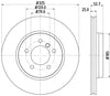 Mintex Brake Discs Front Vented Set Of 2 MDC1403C 325mm thumbnail